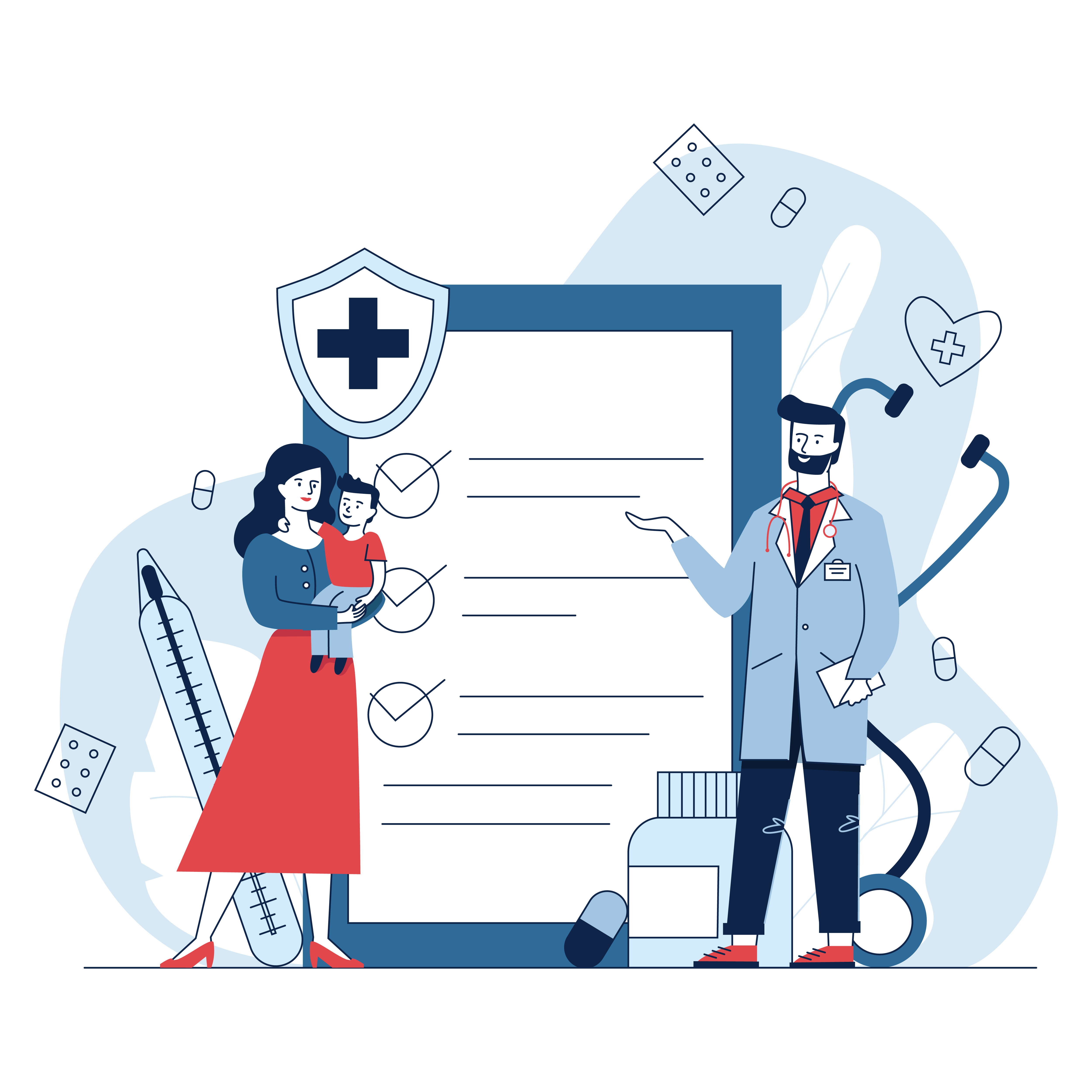 woman with kid consulting doctor